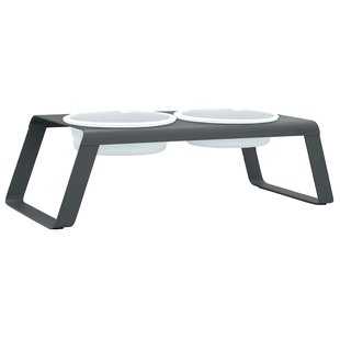 MiaCara Desco Hondenvoerbak Porselein Large Grijs