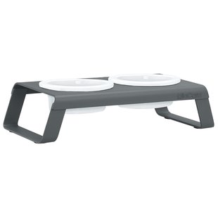 MiaCara Desco Hondenvoerbak Porselein Small Grijs