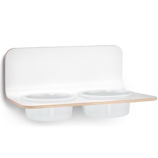 MiaCara Arco Hondenvoerbak Wand Porselein Small/medium White