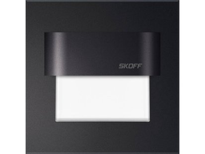 Skoff Tango LED - inbouw wandverlichting - 73 x 73 mm - 0,8W LED incl. - 10Vdc - zwart - 4000K