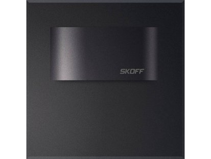 Skoff Tango Mini Short LED - inbouw wandverlichting - 60 x 60 mm - 0,4W LED incl. - 10Vdc - zwart - 6500K