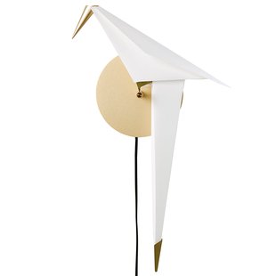 Moooi Perch Light Wandlamp LED Met Stekker Large Messing/wit