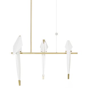 Moooi Perch Light Branch Hanglamp LED Small Messing/wit