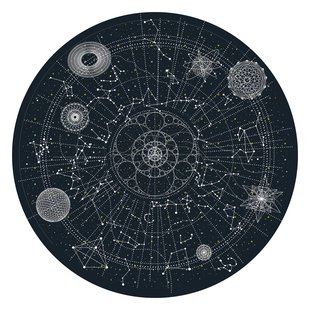 Moooi Carpets Celestial Vloerkleed&Oslash;250 Polyamide Donkerblauw