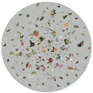 Moooi Carpets Garden Of Eden Round Netting Vloerkleed 350 Wol Grijs