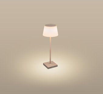 Century Italia Margò - oplaadbare buiten tafellamp - Ø 13 x 38 cm - 4W dimbare LED incl. - IP54 - zand