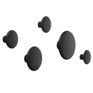 Muuto The Dots Haak 5 Stuks Black Muuto The Dots Haak 5 Stuks Black