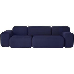 Muuto Soft Blocks Bank Series Driezitter Midnight Blue