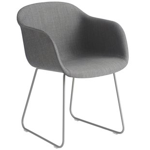 Muuto Fiber Sled Gestoffeerde Stoel Grijs Remix 133