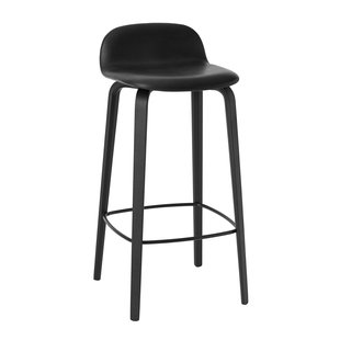 Muuto Visu Barkruk 65cm Zwart Leer