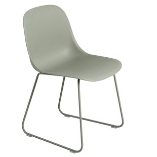 Muuto Fiber Side Sled Stoel Dusty Green