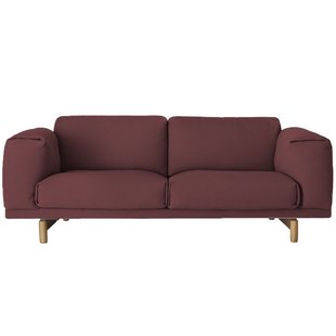 Muuto Rest Bank Tweezitter Rime 591 Eiken Onderstel Muuto Rest Bank Tweezitter Rime 591 Eiken Onderstel