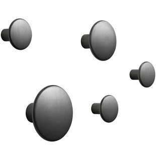 Muuto The Dots Metal Haak Set Van 5 Black Muuto The Dots Metal Haak Set Van 5 Black