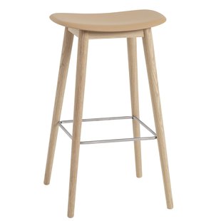 Muuto Fiber Wood Barkruk 75cm Oker