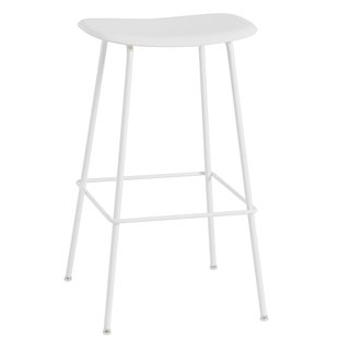 Muuto Fiber Tube Barkruk 75cm Wit Muuto Fiber Tube Barkruk 75cm Wit