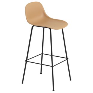 Muuto Fiber Backrest Tube Barkruk 75cm Oker