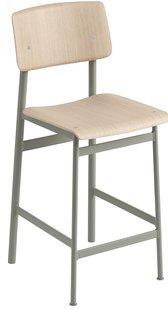 Muuto Loft Barkruk 65cm Dusty Green/eiken