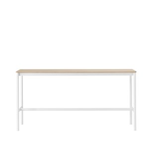 Muuto Base Low Statafel 190x50 Wit/eiken Multiplex Rand