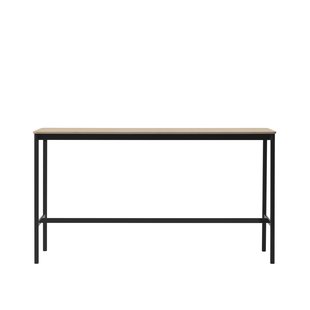 Muuto Base High Statafel 190x50 Zwart/eiken Multiplex Rand