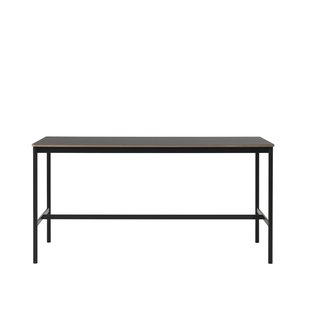 Muuto Base Low Statafel 190x85 Zwart Multiplex Rand