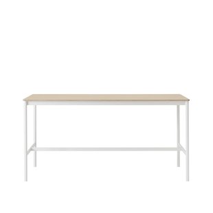 Muuto Base Low Statafel 190x85 Wit/eiken Multiplex Rand