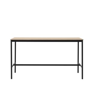 Muuto Base High Statafel 190x85 Zwart/eiken Multiplex Rand