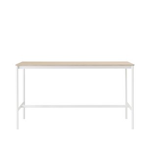 Muuto Base High Statafel 190x85 Wit/eiken Multiplex Rand