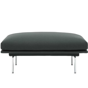 Muuto Outline Poef Twill Weave 990 Onderstel Aluminum