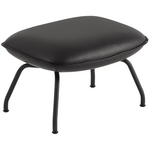 Muuto Doze Ottoman Refine Leder Zwart