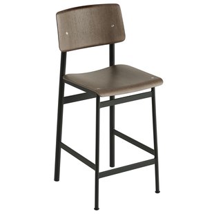 Muuto Loft Barkruk 65cm Zwart / Donker Gelakt Eiken Muuto Loft Barkruk 65cm Zwart / Donker Gelakt Eiken