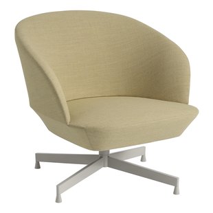 Muuto Oslo Swivel Fauteuil Fiord 422 Grijs Onderstel
