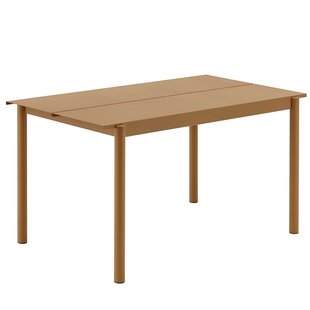 Muuto Linear Steel Tuintafel 140x75 Burnt Orange