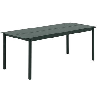 Muuto Linear Steel Tuintafel 200x75 Dark Green