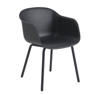 Muuto Fiber Tuinstoel Met Armleuning Zwart