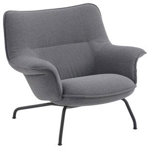 Muuto Doze Fauteuil Low Met Tube Onderstel  Tube Zwart Ocean 80