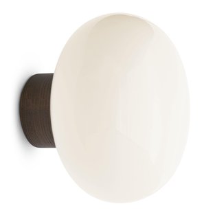 New Works Karl-Johan Wandlamp Smoked Oak White Opal Glass