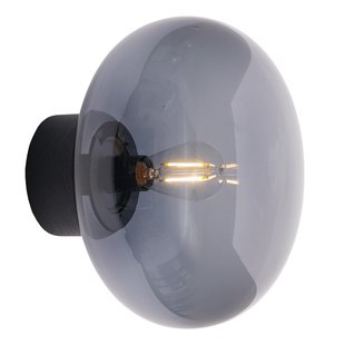 New Works Karl-Johan Wandlamp Black Stained Oak Smoked Glass