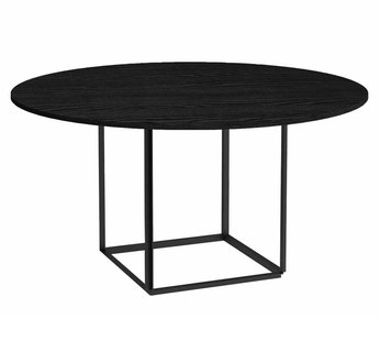 New Works Florence Eettafel&Oslash;120 Black Stained Ash