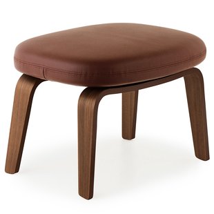 Normann Copenhagen Era Footstool Voetenbank Met Walnoten Onderstel Tango Bruin