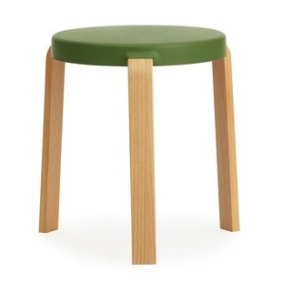 Normann Copenhagen Tap Kruk Met Eiken Onderstel Olijfgroen