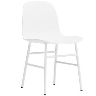 Normann Copenhagen Form Chair Stoel Met Stalen Onderstel Wit