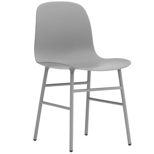 Normann Copenhagen Form Chair Stoel Met Stalen Onderstel Grijs