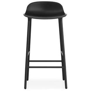 Normann Copenhagen Form Barstool Barkruk 65 Cm Met Stalen Onderstel Zwart Normann Copenhagen Form Barstool Barkruk 65 Cm Met Stalen Onderstel Zwart