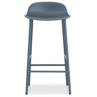 Normann Copenhagen Form Barstool Barkruk 65 Cm Met Stalen Onderstel Blauw