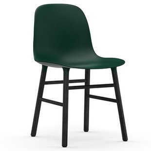 Normann Copenhagen Form Chair Stoel Met Zwart Onderstel Groen