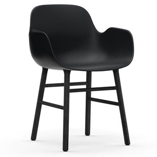 Normann Copenhagen Form Armchair Stoel Met Zwart Onderstel Zwart
