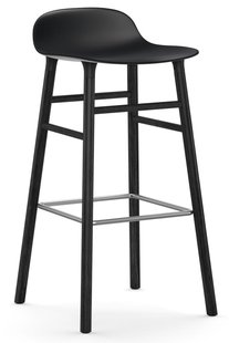Normann Copenhagen Form Barstool Barkruk 75cm Met Zwart Onderstel Zwart