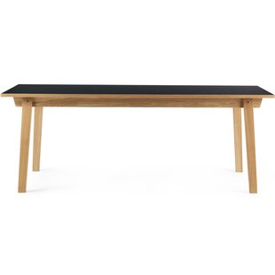 Normann Copenhagen Slice Linoleum Bar Statafel 200x90 Zwart
