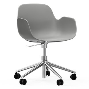 Normann Copenhagen Form Armchair Bureaustoel Met Aluminium Onderstel Grijs