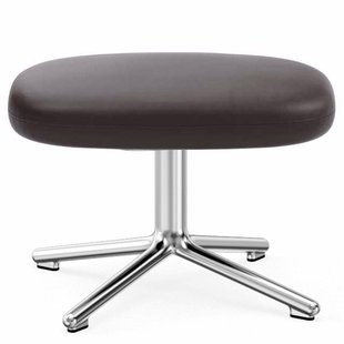 Normann Copenhagen Era Footstool Swivel Voetenbank Met Aluminium Onderstel Ultra Leder 41589